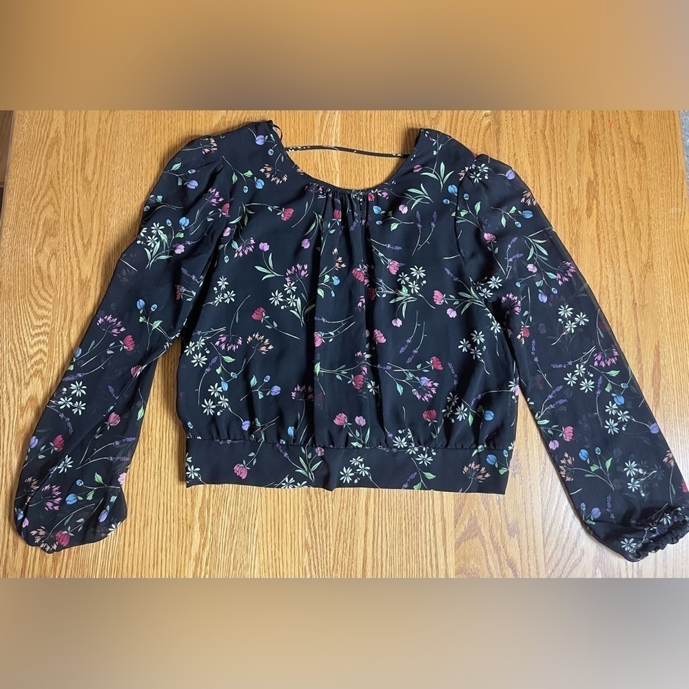 Willow & Clay Floral Backless Blouse Size Medium New 🌸